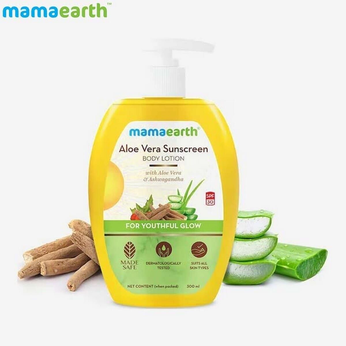 Mamaearth Sunscreen Body Lotion SPF 30 300 ml Aloe Vera