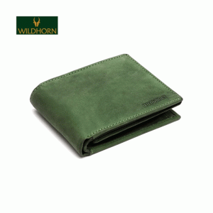 WILDHORN Nepal Men's RFID Protected Leather Wallet (WH 2080 Green Hunter)