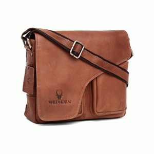 WildHorn 100% Genuine Leather Laptop Briefcase/Messenger Bag for Men(MB565)