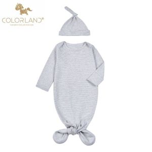 Newborn Sleepsuit With Hat-Grey