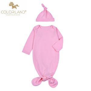 Newborn Sleepsuit With Hat-Pink