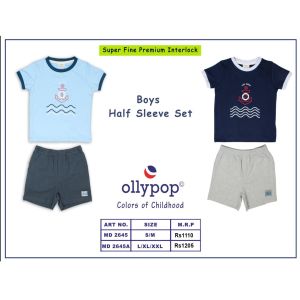 Ollypop boys half sleeve set MD2645/MD2645A