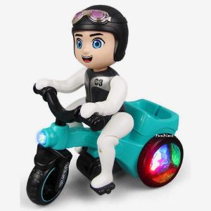 M Cart Bicycle Toys – Bump & Go Motorcycle Toy with Sound & Flashing Light Tricycles Toys for KidsBoysGirls (Random Color