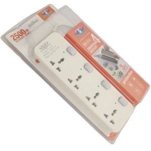 KOHINOOR 'KN-214' Surge Protector 100% Copper Accessories 4 Port 2500W (10A) 3 Pin Universal Authentic Extension Multiplug