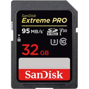 SanDisk 32GB Extreme Pro SDHC UHS-1 U3, C10 Genuine Memory 'camera' Card- 95MB/s, 4K Ultra HD Videos