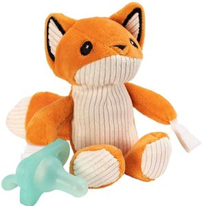 Dr Brown's Franny the Fox Lovey with Aqua HappyPaci Silicone One-Piece Pacifier AC123(0-12m)