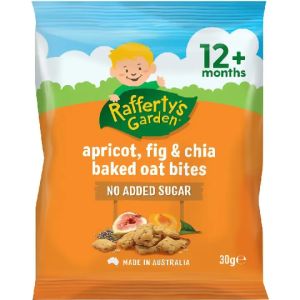 Rafferty'S Garden Apricot Fig & Chia Baked Oat Bites Baby Food 12+ Months 30G