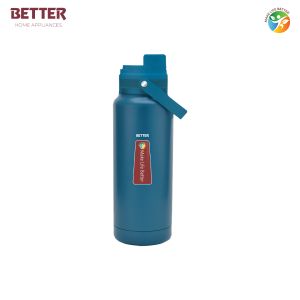 Better Mars Sports Bottle, 1000 ml, Blue Stainless Steel | Vacuum Insulated Flask