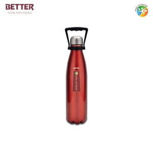 Better Cola WATER Bottle | Vacuum Insulated Flask Water bottle, 1800ML, Metallic Red