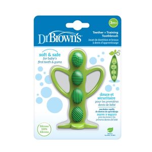 Dr Brown's Peapod Teething Toothbrush, Green TE224-P2(3m+)