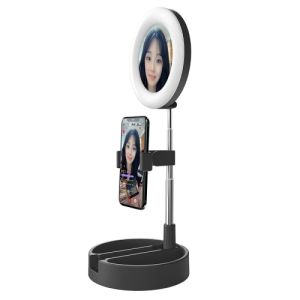 WK G3 Folding Storage Type Desktop Multi-function Live Light Makeup Mirror Holder