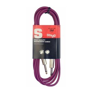 Stagg SGC3DL CPP Instrument S-Series Guitar cable, 3m (10ft), Purple