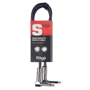 Stagg SPC060L DL Mono Patch Cable, L-Shaped, 60 cm