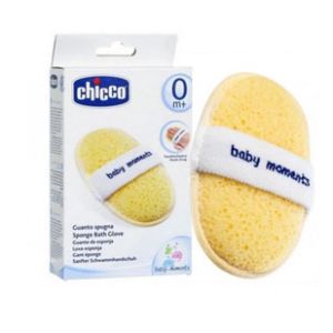 Chicco Sponge Bath Glove Baby Moments-8058664062867