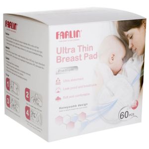 Farlin Ultra Thin Premium Breast Pads, 60-Pack, Aa-31014