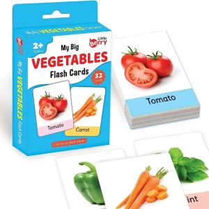 Vegetables Flash Cards For Kids 32 Pieces