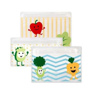 Dr Brown's AC067-P2 TumMy Grumbles Reusable Snack Bags, 3-Pack