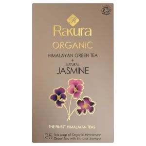Rakura Himalayan Organic Green tea +Natural Jasmine 100Tea Bags (Envelope)