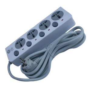 Kohinoor 4 Port 3 Meter 10A 2500W Electrical Surge Protector Universal Authentic Extension Multiplug  KN-834