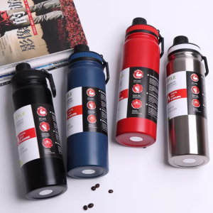 800Ml Double Wall Vacuum Insulated 304 Stainless Steel Portable Wide Mouth Sport  Water Bottle