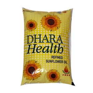 Dhara Health Refine Sunflower Oil 1L Pouch