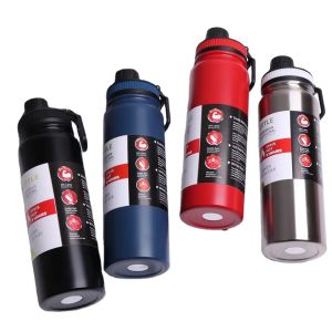 1000ml Double Wall Vacuum Insulated 304 Stainless Steel Portable Wide Mouth Sport Thermos Water Bottle