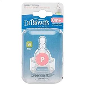 Dr. Brown's 292-INTL Preemie Flow Narrow Silicone Nipple - 2 Pcs (For premature baby)