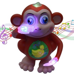 Battery Operated Dancing Robot Monkey Toy With Music & LED Light For Baby & Toddlers