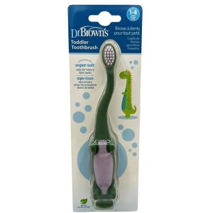 Dr Brown's  Toddler Toothbrush, Dinosaur, Green, 1-Pack HG088