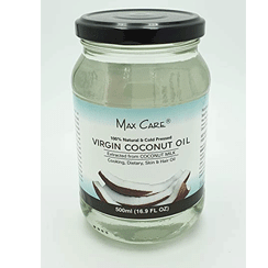 Max Care Virgin Coconut Oil Glass Jar 500Ml