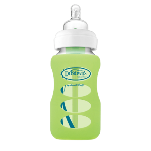Dr Brown's Wide-Neck Glass Option Baby Light Green Bottle Sleeve - 9oz AC090