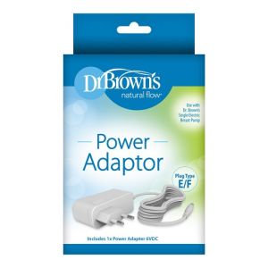 Dr. Brown's Power adapter - Type E/F, 100-240V/6VDC (INTL) for electric breast pumps - BF110
