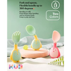 KUB Penguin Fork and Spoon Set