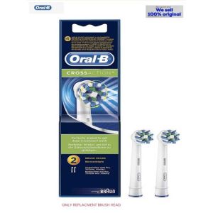 Oral B Cross Action Toothbrush Heads Pack Of 2 Replacement Refills For Oral B Vitality 100